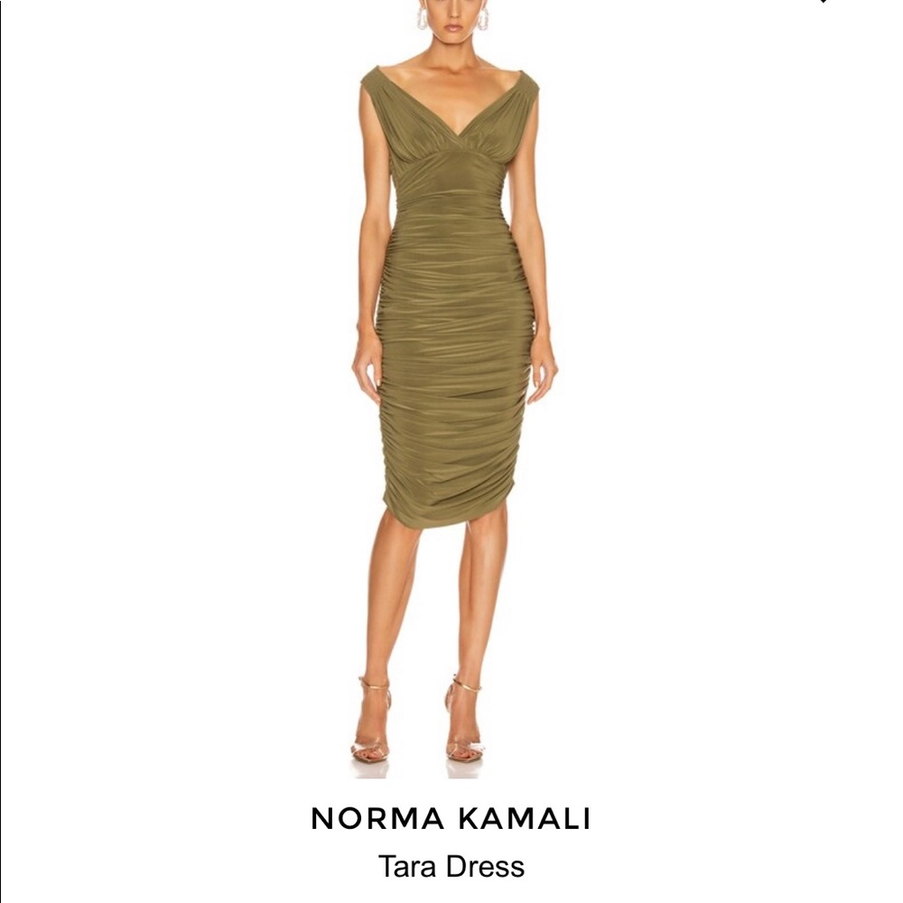 Norma Kamali Green Tara Dress